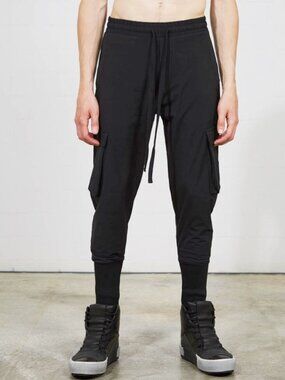 Thom Krom  Black Cargo Jogger Pants (M ST 233) Size Small